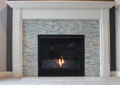 fireplace with new insert