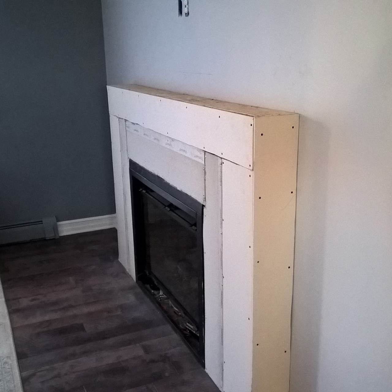 fireplace side view
